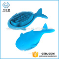 Cute shark silcione massage brush bath shampoo
